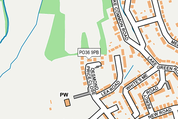 PO36 9PB map - OS OpenMap – Local (Ordnance Survey)
