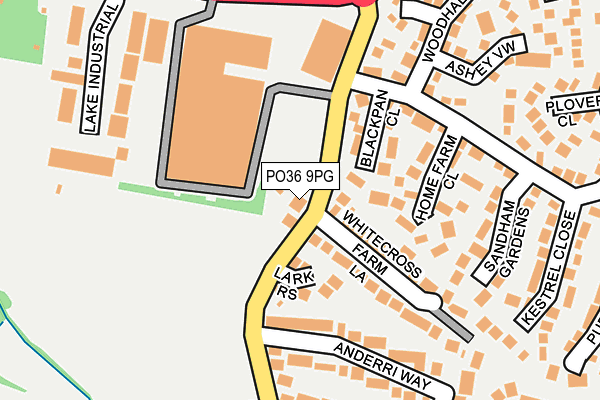 PO36 9PG map - OS OpenMap – Local (Ordnance Survey)