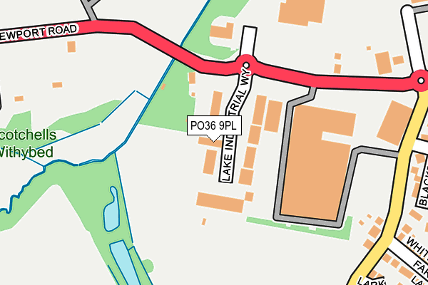 Map of NORTH ROAD GARAGE (IW) LIMITED at local scale
