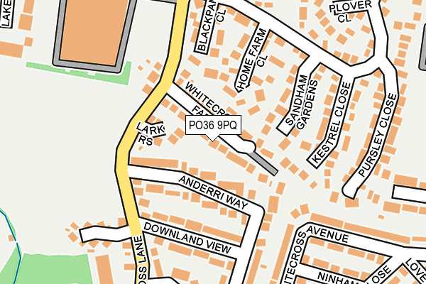 PO36 9PQ map - OS OpenMap – Local (Ordnance Survey)