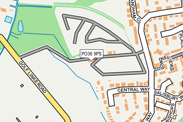 PO36 9PS map - OS OpenMap – Local (Ordnance Survey)