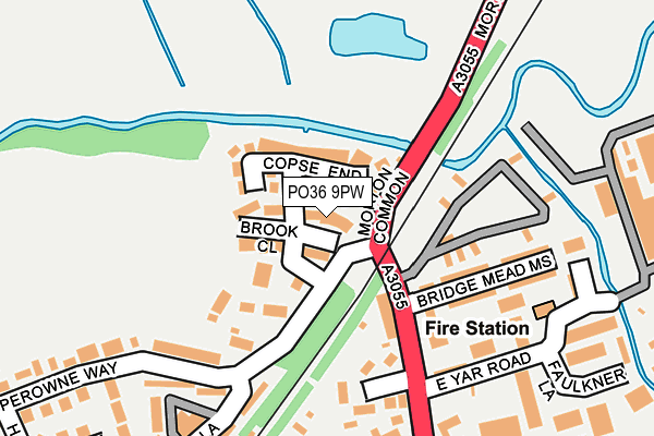 PO36 9PW map - OS OpenMap – Local (Ordnance Survey)