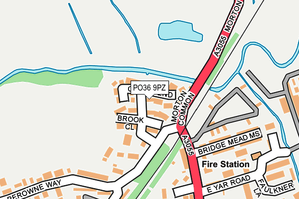 PO36 9PZ map - OS OpenMap – Local (Ordnance Survey)