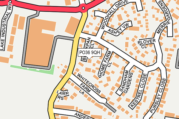 PO36 9QH map - OS OpenMap – Local (Ordnance Survey)