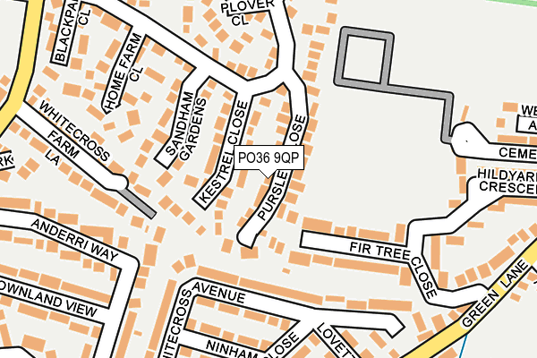 PO36 9QP map - OS OpenMap – Local (Ordnance Survey)