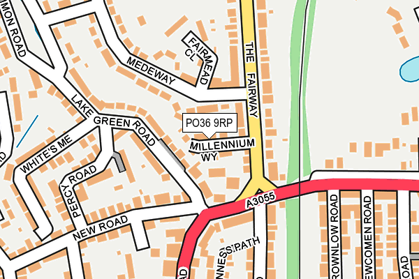 PO36 9RP map - OS OpenMap – Local (Ordnance Survey)