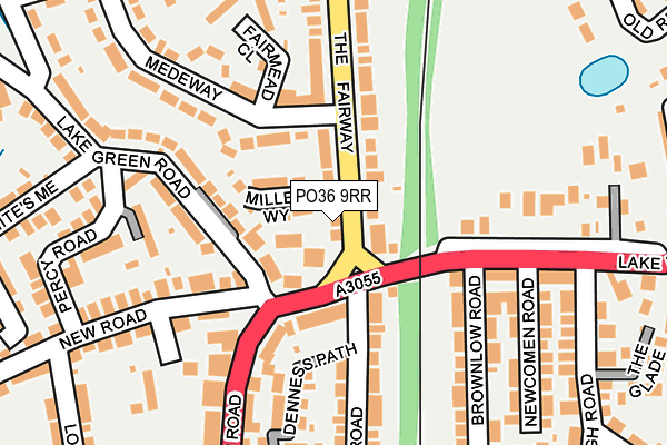 PO36 9RR map - OS OpenMap – Local (Ordnance Survey)