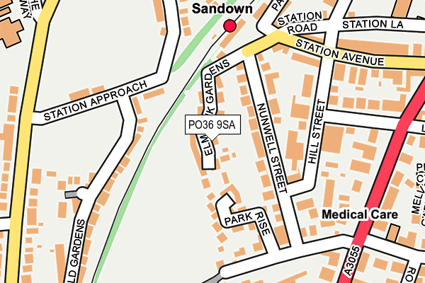PO36 9SA map - OS OpenMap – Local (Ordnance Survey)