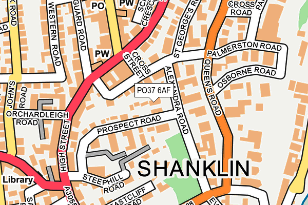 Map of WOODSILL (SHANKLIN) LIMITED at local scale