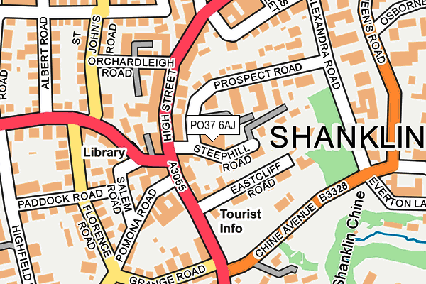 Map of SHANKLIN THEATRE LIMITED at local scale