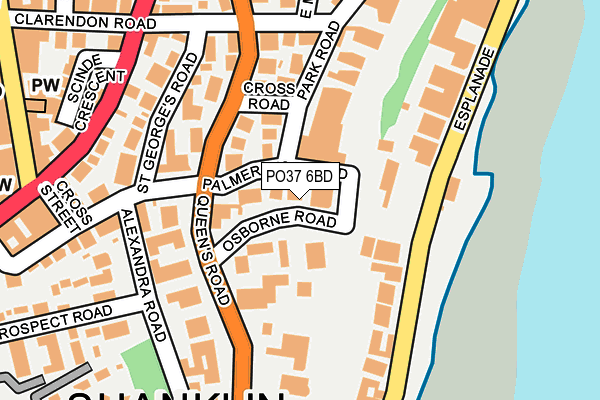 PO37 6BD map - OS OpenMap – Local (Ordnance Survey)