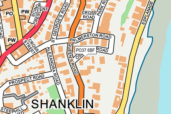 PO37 6BF map - OS OpenMap – Local (Ordnance Survey)