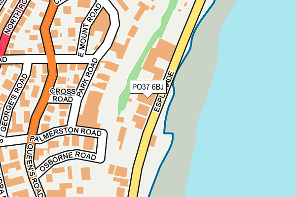 PO37 6BJ map - OS OpenMap – Local (Ordnance Survey)