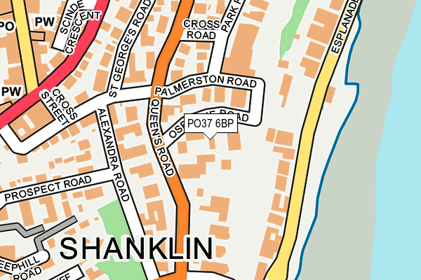 PO37 6BP map - OS OpenMap – Local (Ordnance Survey)