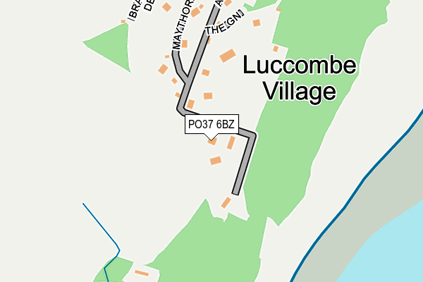 PO37 6BZ map - OS OpenMap – Local (Ordnance Survey)