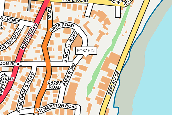 PO37 6DJ map - OS OpenMap – Local (Ordnance Survey)