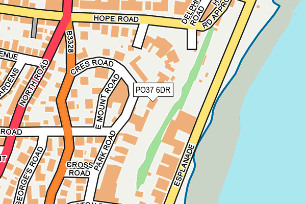 PO37 6DR map - OS OpenMap – Local (Ordnance Survey)