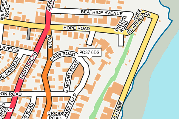 PO37 6DS map - OS OpenMap – Local (Ordnance Survey)