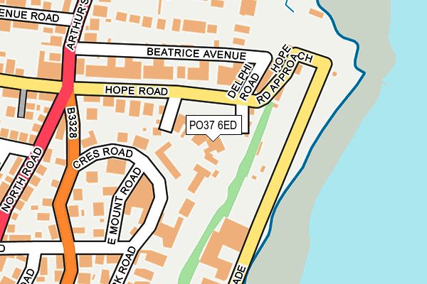 PO37 6ED map - OS OpenMap – Local (Ordnance Survey)