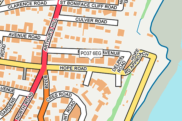 PO37 6EG map - OS OpenMap – Local (Ordnance Survey)