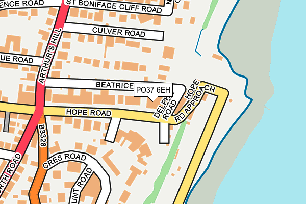 PO37 6EH map - OS OpenMap – Local (Ordnance Survey)