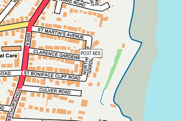 PO37 6ES map - OS OpenMap – Local (Ordnance Survey)