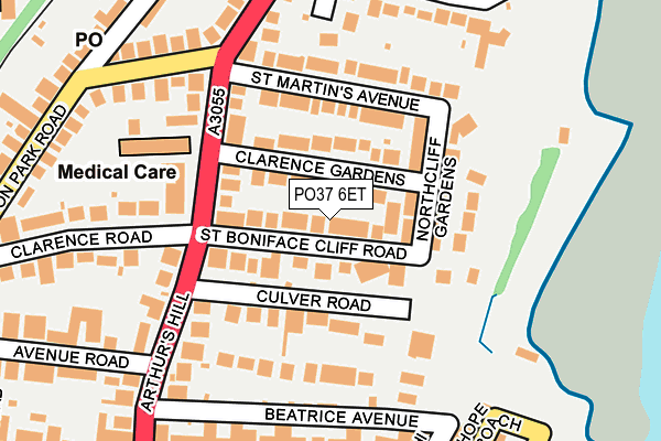 PO37 6ET map - OS OpenMap – Local (Ordnance Survey)