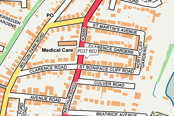 PO37 6EU map - OS OpenMap – Local (Ordnance Survey)