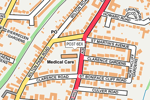 PO37 6EX map - OS OpenMap – Local (Ordnance Survey)