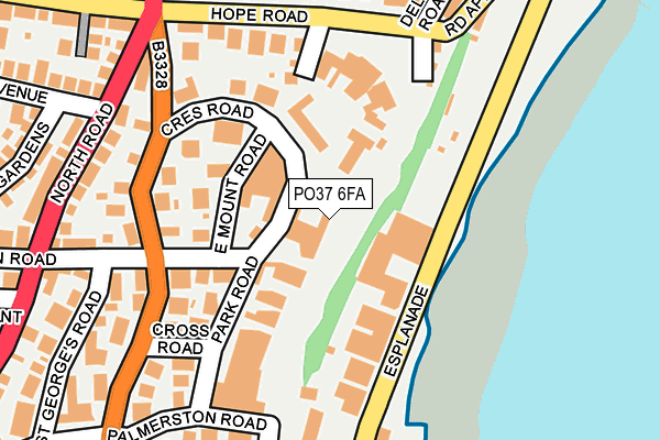 PO37 6FA map - OS OpenMap – Local (Ordnance Survey)