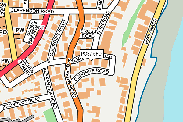 PO37 6FD map - OS OpenMap – Local (Ordnance Survey)