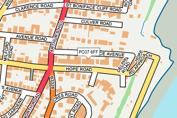 PO37 6FF map - OS OpenMap – Local (Ordnance Survey)