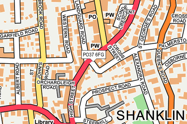 PO37 6FG map - OS OpenMap – Local (Ordnance Survey)