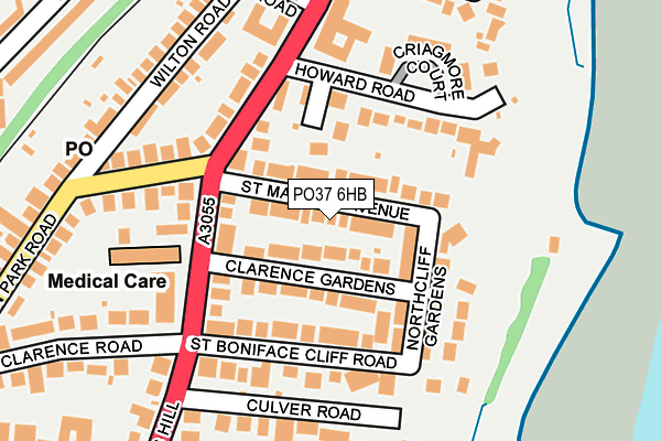 PO37 6HB map - OS OpenMap – Local (Ordnance Survey)