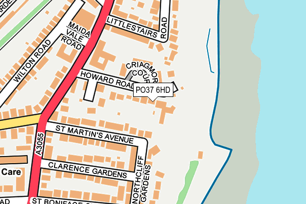 PO37 6HD map - OS OpenMap – Local (Ordnance Survey)