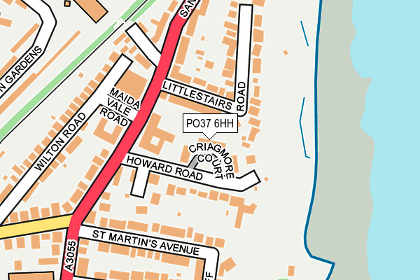 PO37 6HH map - OS OpenMap – Local (Ordnance Survey)