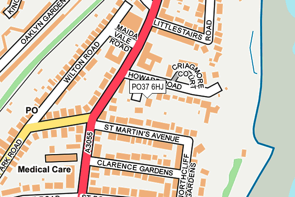 PO37 6HJ map - OS OpenMap – Local (Ordnance Survey)