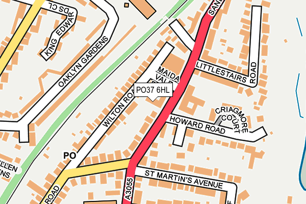 PO37 6HL map - OS OpenMap – Local (Ordnance Survey)