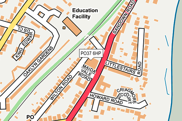 PO37 6HP map - OS OpenMap – Local (Ordnance Survey)