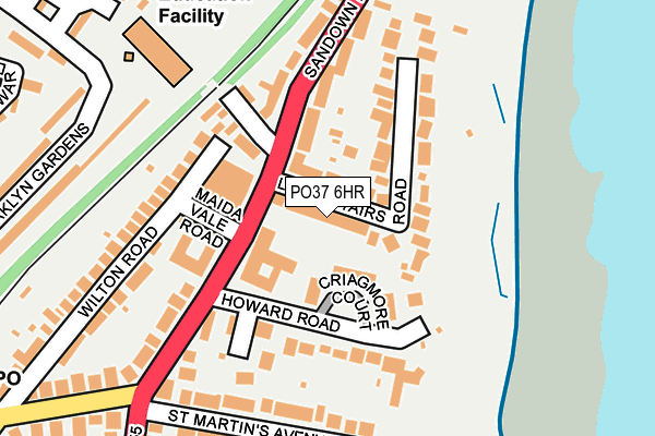 PO37 6HR map - OS OpenMap – Local (Ordnance Survey)