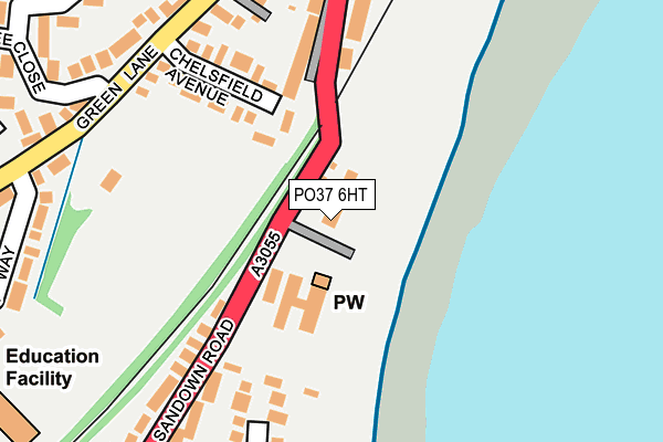 PO37 6HT map - OS OpenMap – Local (Ordnance Survey)