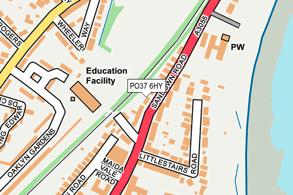 PO37 6HY map - OS OpenMap – Local (Ordnance Survey)