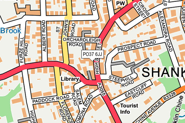 PO37 6JJ map - OS OpenMap – Local (Ordnance Survey)