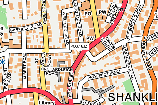 PO37 6JZ map - OS OpenMap – Local (Ordnance Survey)