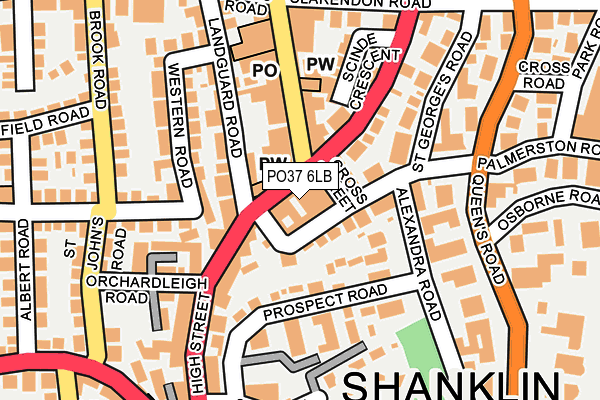 PO37 6LB map - OS OpenMap – Local (Ordnance Survey)
