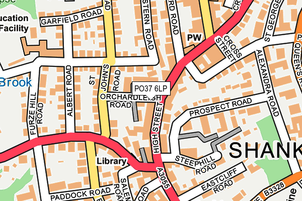 PO37 6LP map - OS OpenMap – Local (Ordnance Survey)