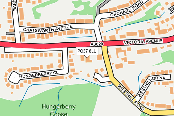 PO37 6LU map - OS OpenMap – Local (Ordnance Survey)