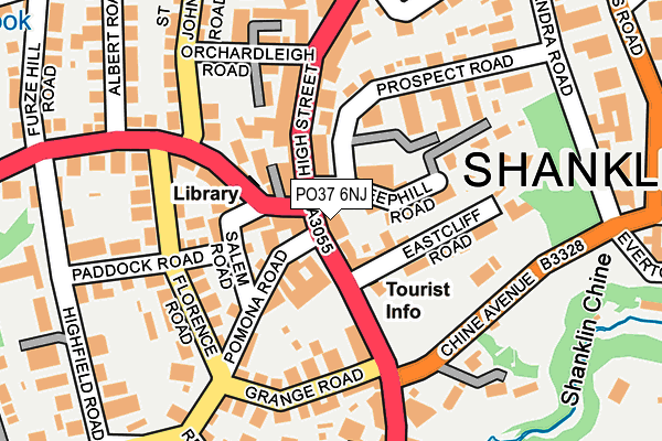 PO37 6NJ map - OS OpenMap – Local (Ordnance Survey)
