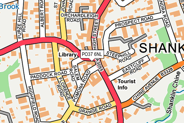 PO37 6NL map - OS OpenMap – Local (Ordnance Survey)