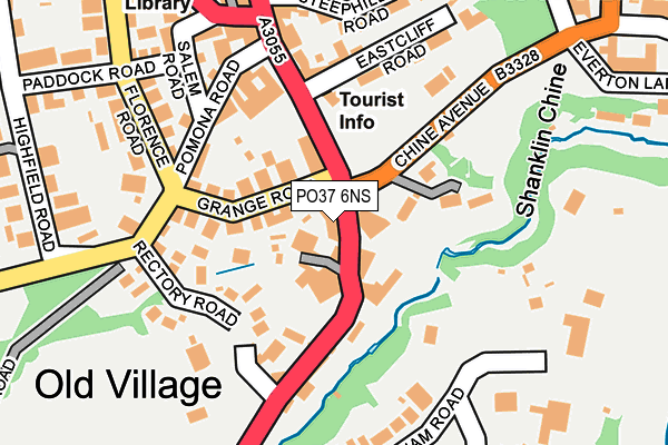 PO37 6NS map - OS OpenMap – Local (Ordnance Survey)